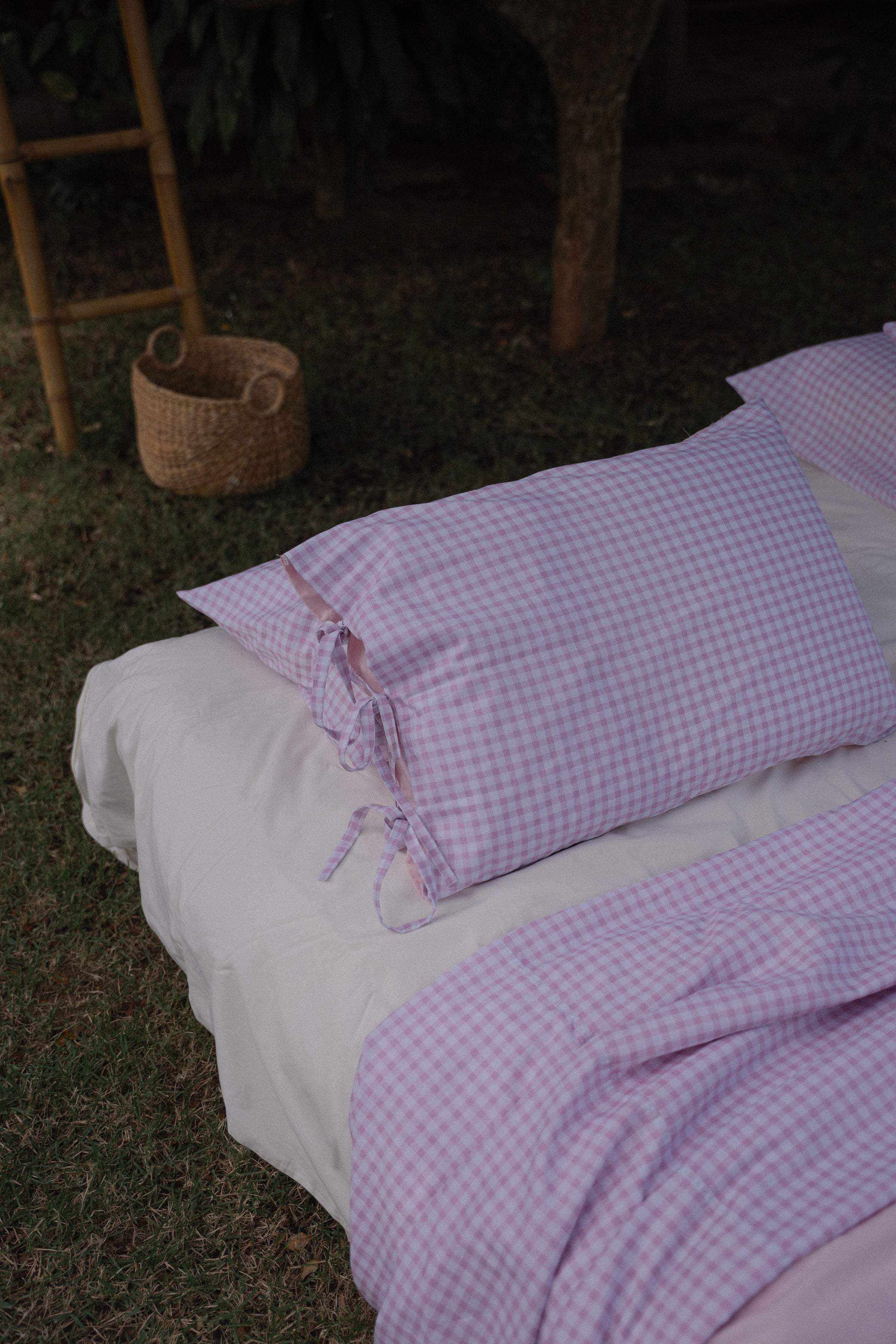 Conjunto Cozy Xadrez - Tricoline + Percal 200 Fios 100% Algodão