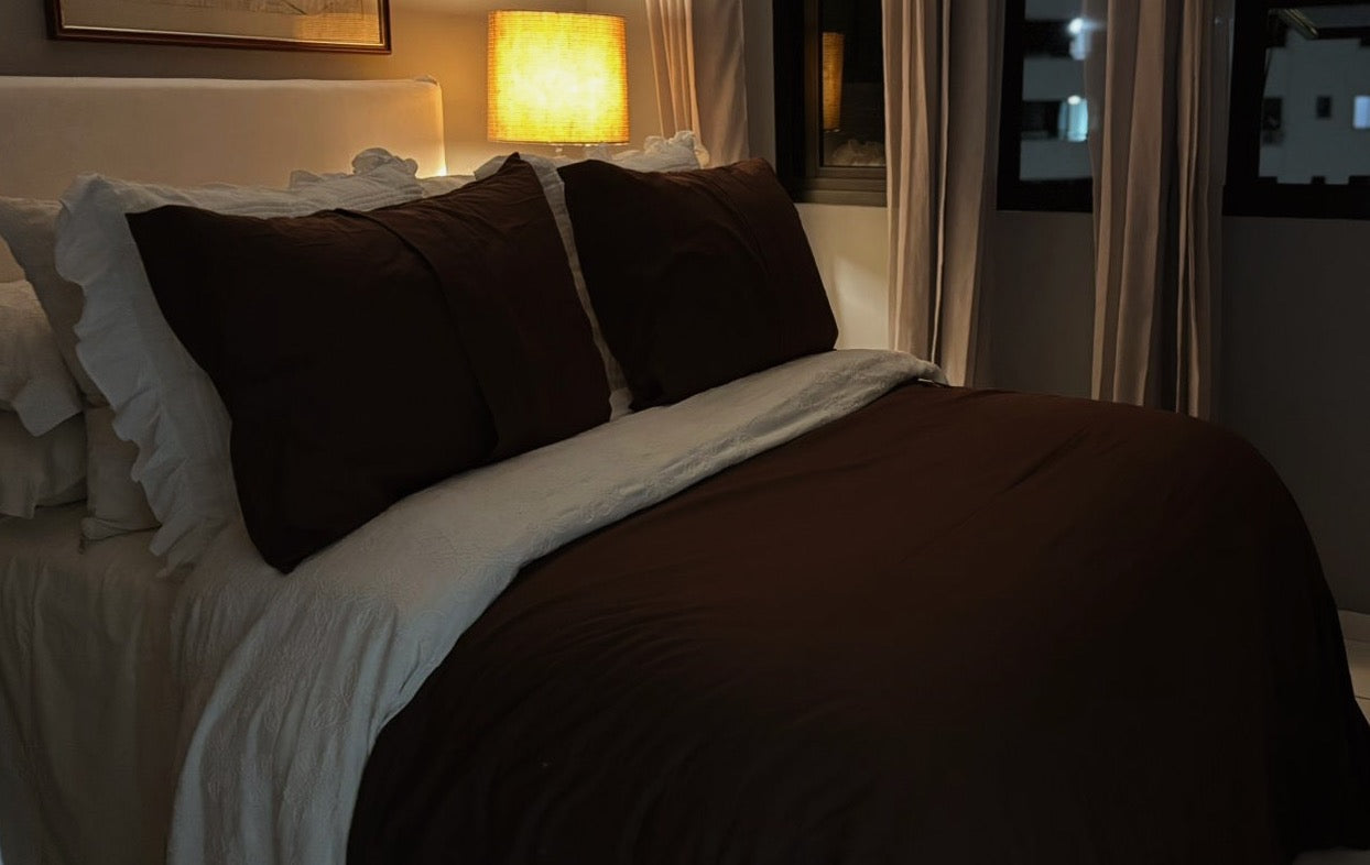 Duvet Liso + Fronhas - Cocoa Tricoline 100% algodão *edição especial*