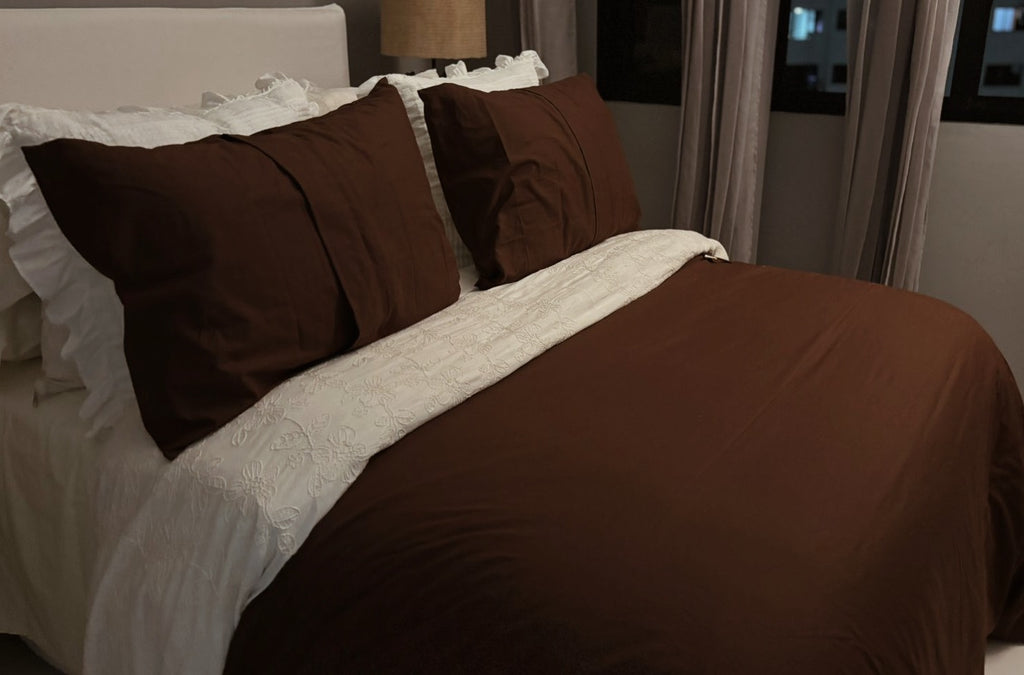 Duvet Liso + Fronhas - Cocoa Tricoline 100% algodão *edição especial*