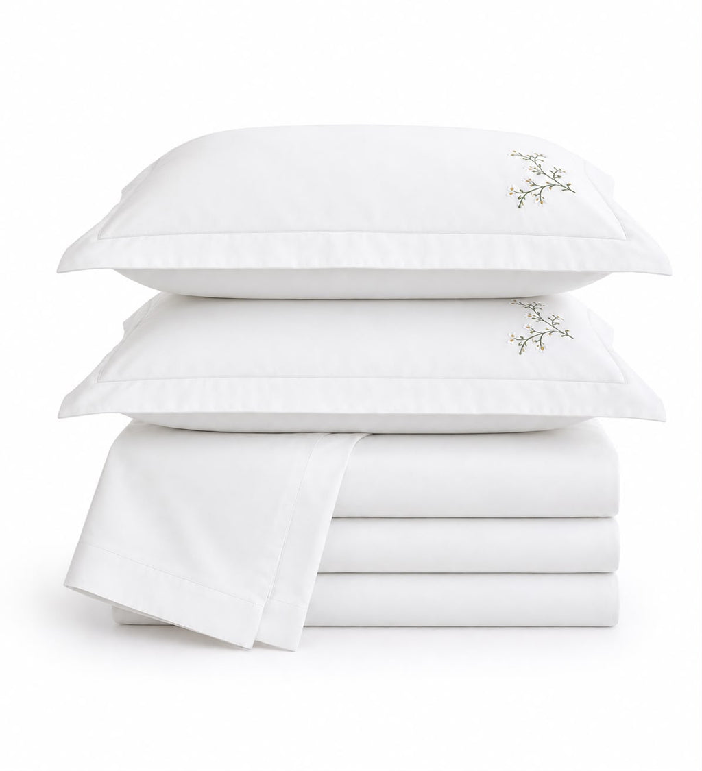 Conjunto Cozy Lençol Bordado - 400 Fios 100% Algodão