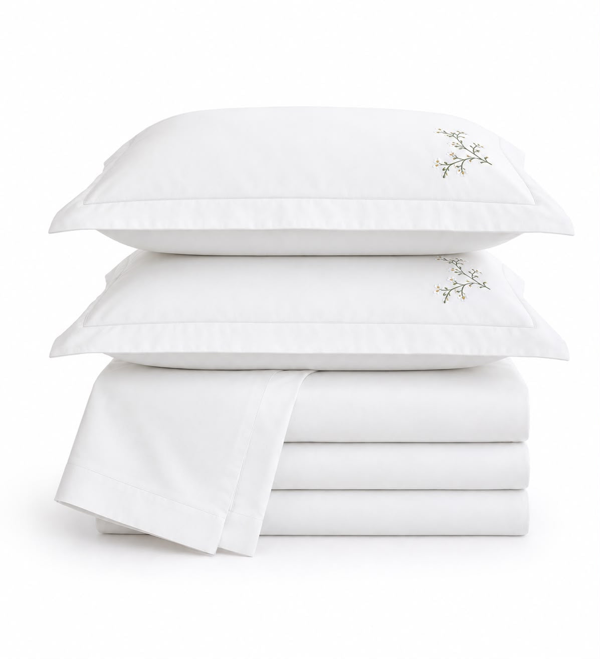 Conjunto Cozy Lençol Bordado - 400 Fios 100% Algodão
