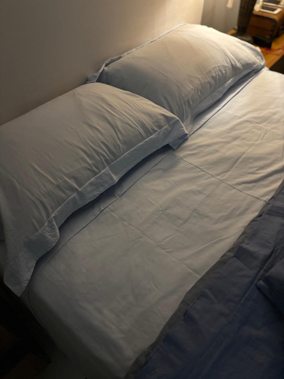 Conjunto Cozy Lençol Bordado - 400 Fios 100% Algodão
