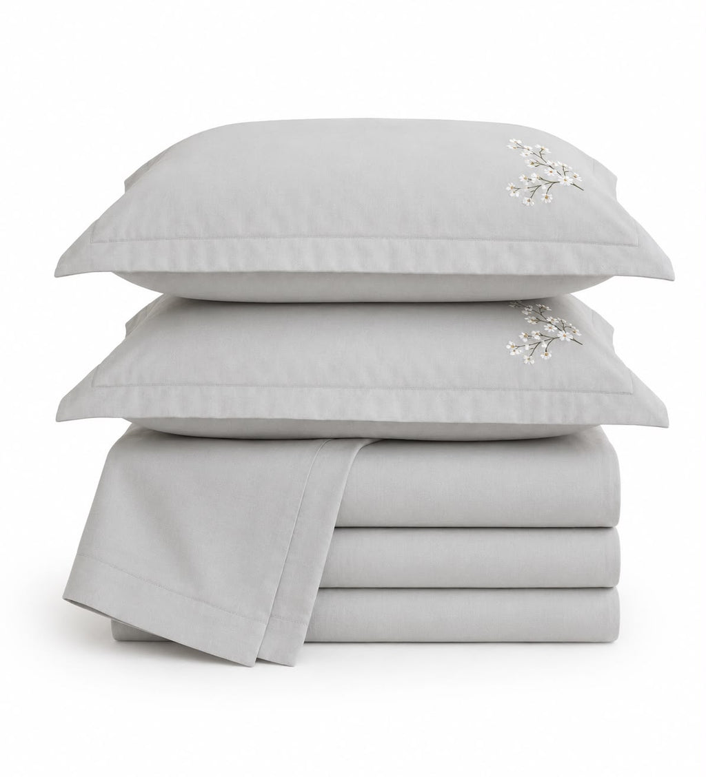 Conjunto Cozy Lençol Bordado - 400 Fios 100% Algodão