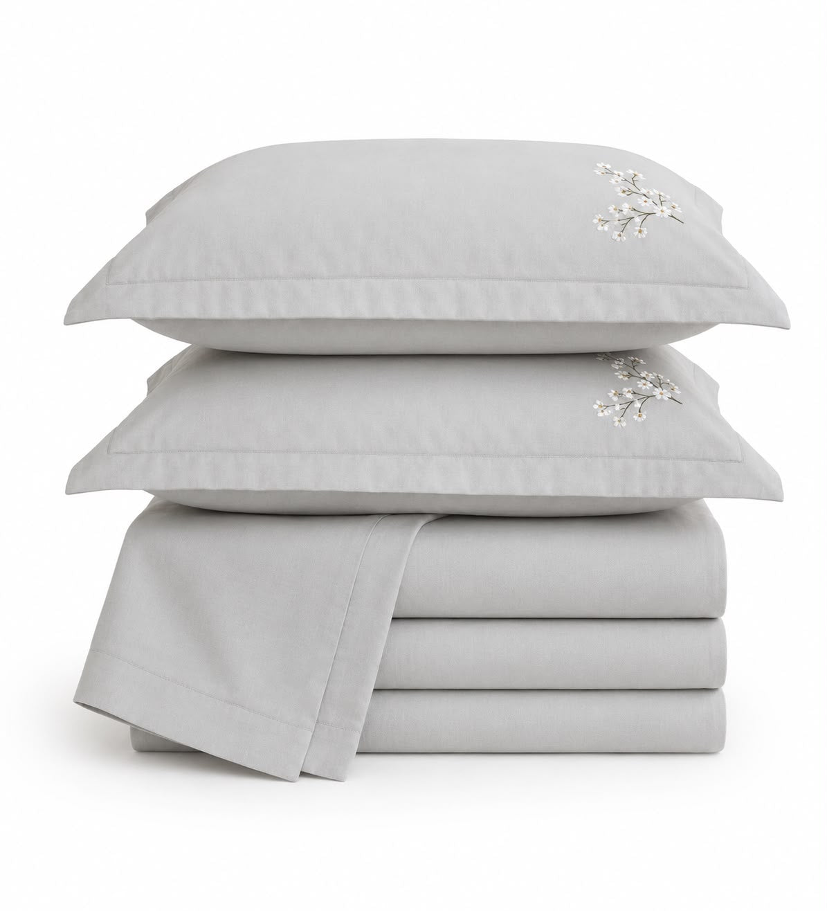 Conjunto Cozy Lençol Bordado - 400 Fios 100% Algodão