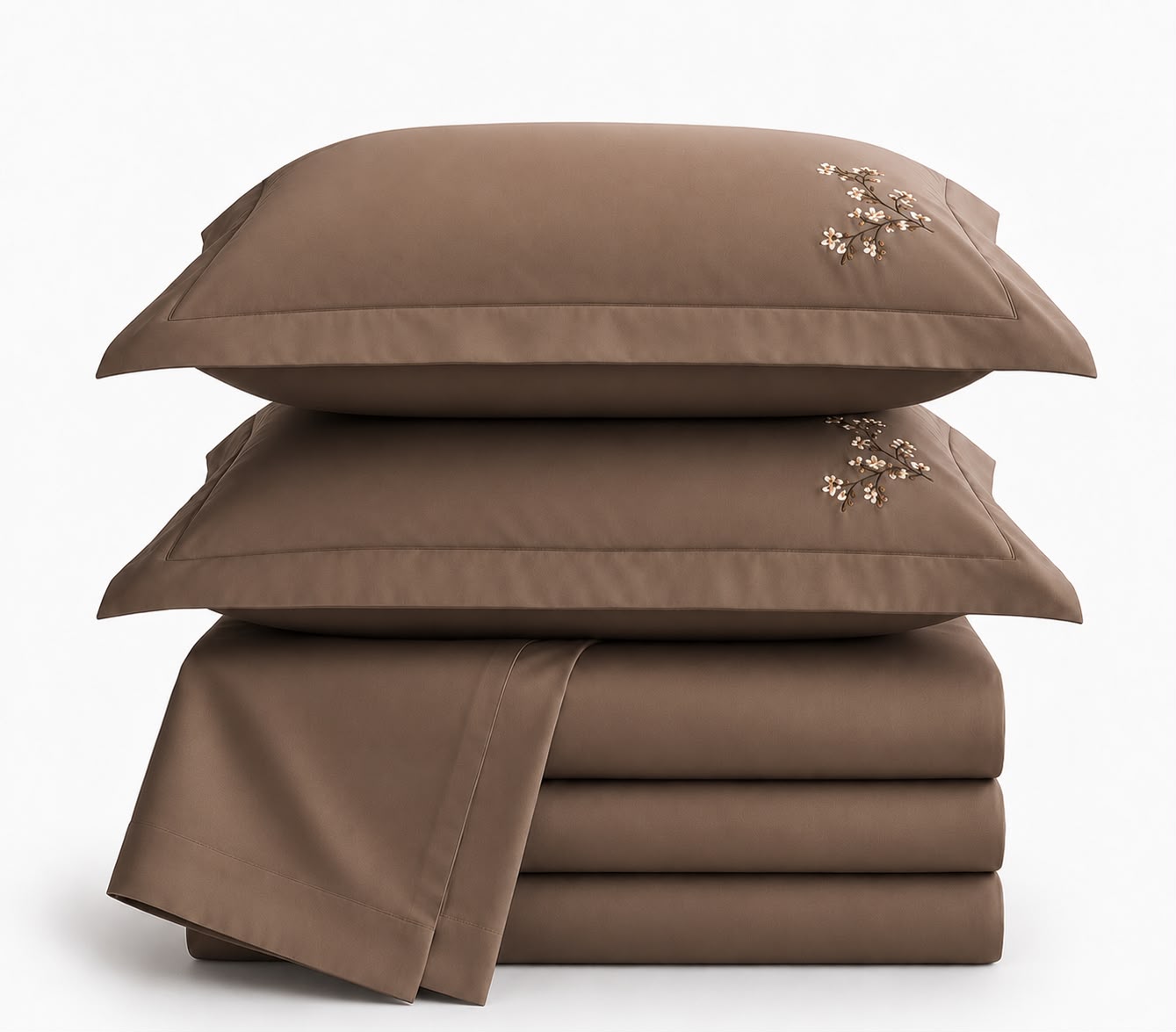 Conjunto Cozy Lençol Bordado - 400 Fios 100% Algodão